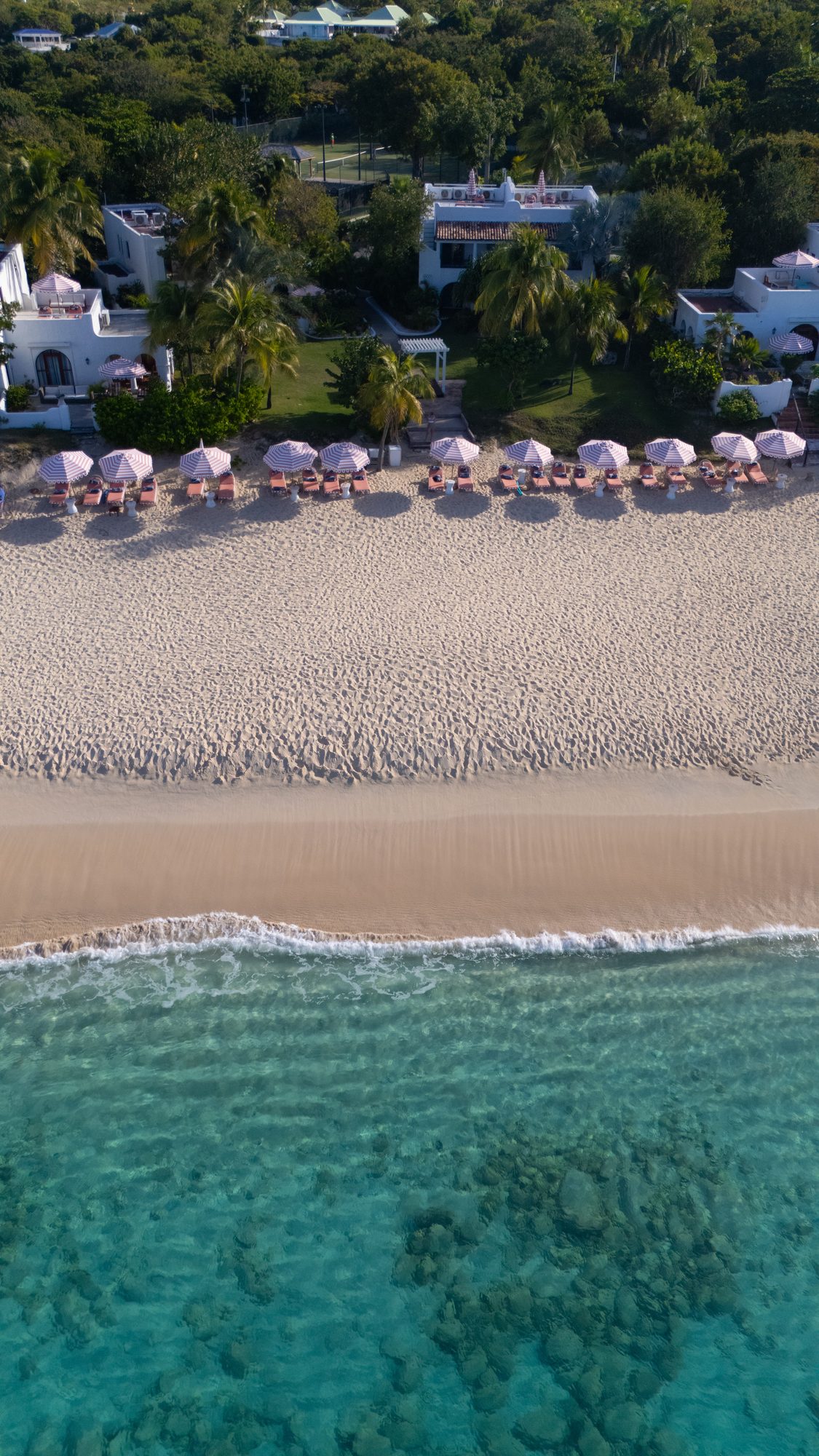 Aerial view of a pristine beach in South Africa
